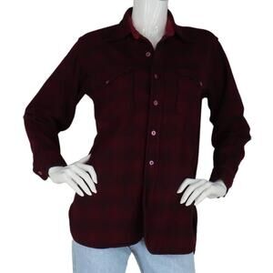 30s Vintage Pendleton Wool Shadow Plaid Flannel Shirt M